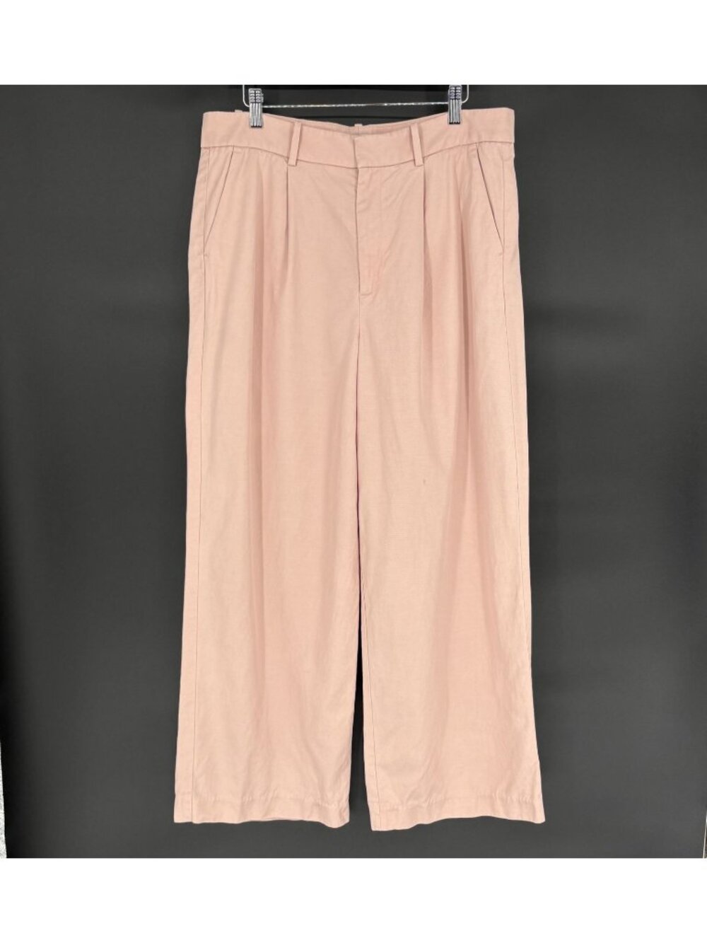 Madewell The Slouchy Straight Pant Women’s 12 Pale Pink Linen Blend Clean Girl
